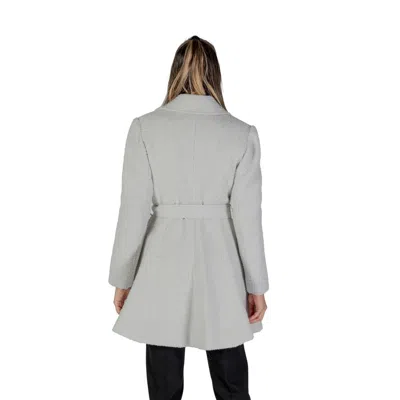 Guess Gray Polyester Jackets & Women's Coat In Gray