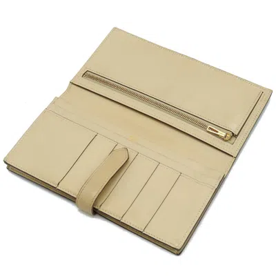 Pre-owned Hermes Beige Mint Blue Leather Coin Purse/coin Case () In Beige, Mint Blue