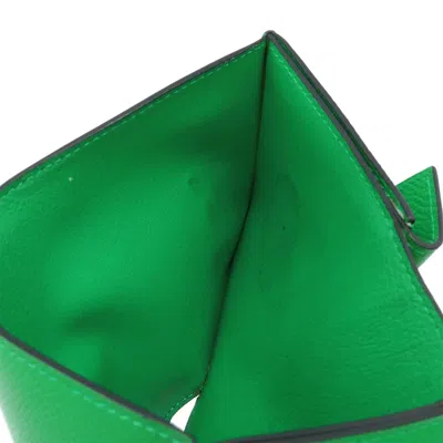Pre-owned Hermes Green Leather Wallet (bi-fold) ()