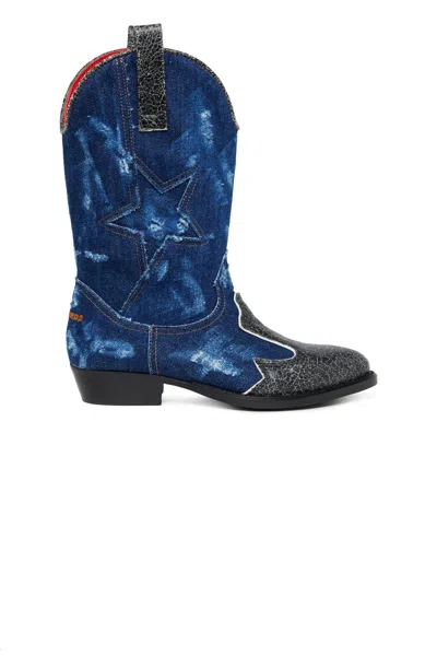 Dsquared2 Cowboy Boots In Blue