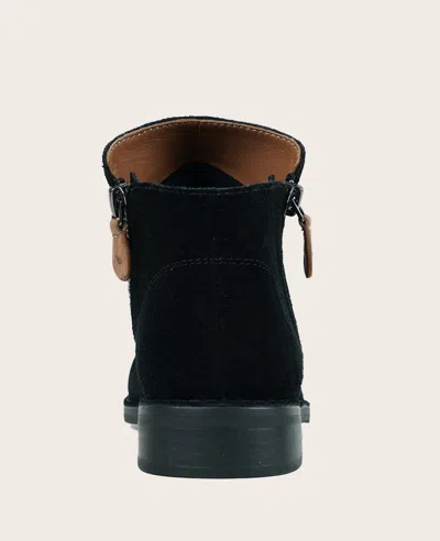 Gentle Souls - Emma Suede Double Zip Bootie In Black Suede
