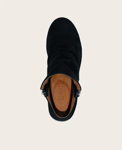 Gentle Souls - Emma Suede Double Zip Bootie In Black Suede