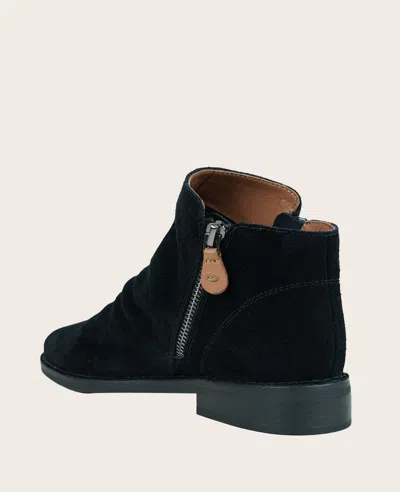 Gentle Souls - Emma Suede Double Zip Bootie In Black Suede