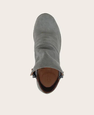 Gentle Souls - Emma Suede Double Zip Bootie In Cement Suede