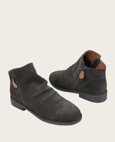 Gentle Souls - Emma Suede Double Zip Bootie In Chocolate Brown Suede