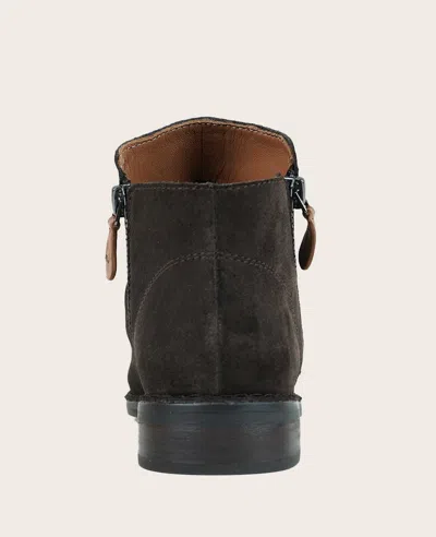 Gentle Souls - Emma Suede Double Zip Bootie In Chocolate Brown Suede