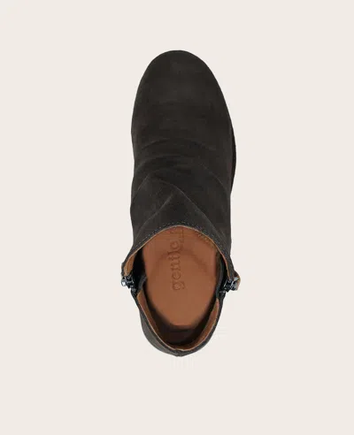 Gentle Souls - Emma Suede Double Zip Bootie In Chocolate Brown Suede