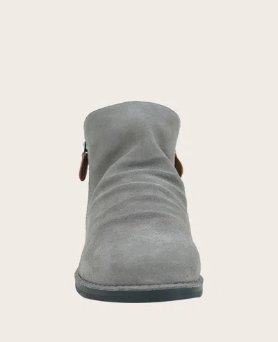 Gentle Souls - Emma Suede Double Zip Bootie In Cement Suede