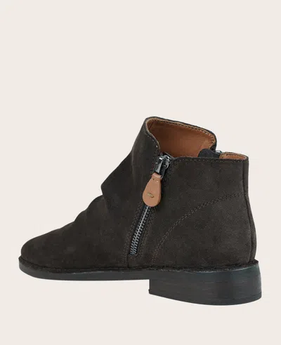 Gentle Souls - Emma Suede Double Zip Bootie In Chocolate Brown Suede