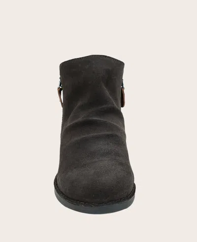 Gentle Souls - Emma Suede Double Zip Bootie In Chocolate Brown Suede
