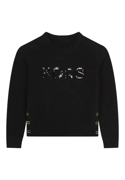 Michael Kors Baby Sweater  Paillettes In Black