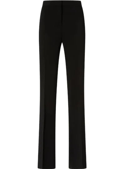 Pinko Flattering Tailored Trousers With Classic Waistband In Black