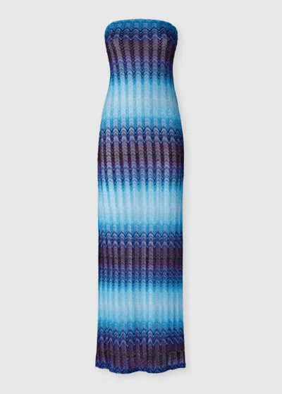 Missoni Long Cover-up Without Straps In Blue/purple