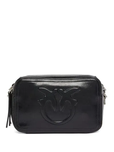 Pinko Camera Bag With Raised Logo In Black
