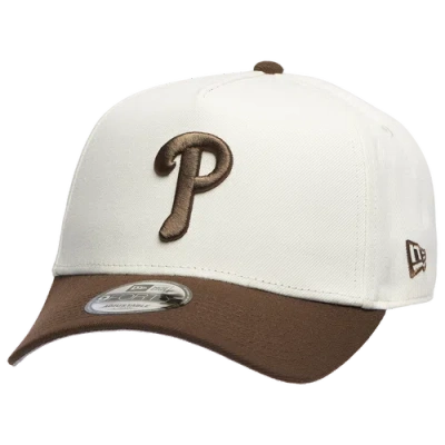 New Era Philadelphia Phillies  Phillies 9forty A-frame Cap In White/walnut