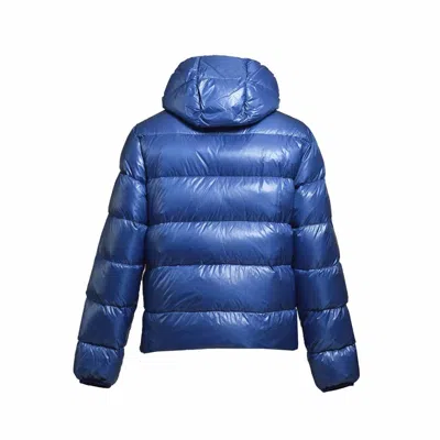 Aspesi Budd Puffer Jacket In Shiny Light Blue Fabric In Blue