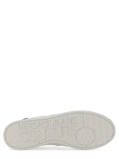 Shop Versace Jeans Couture White Leather Sneakers