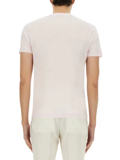 Tom Ford Placed Rib Slim-fit Lyocell And Cotton-blend T-shirt In White