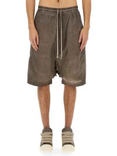 Rick Owens Drkshdw Drkshdw By Rick Owens Relaxed Fit Drawstring Shorts In Grey