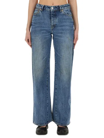 Our Legacy Women S Treble Cut Jeans Deadline Wash In Blue