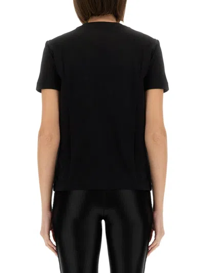 Shop Versace Jeans Couture Fitted T-shirt With Graphic Print And Classic Silhouette In Black