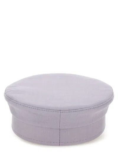 Ruslan Baginskiy Distressed Flat Top Cap With Short Brim In White
