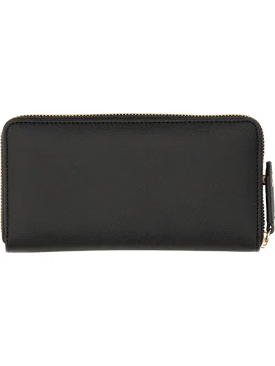 Vivienne Westwood Classic Zip Round Wallet Faux Leather Black One Size Women In Black