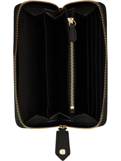 Vivienne Westwood Classic Zip Round Wallet Faux Leather Black One Size Women In Black