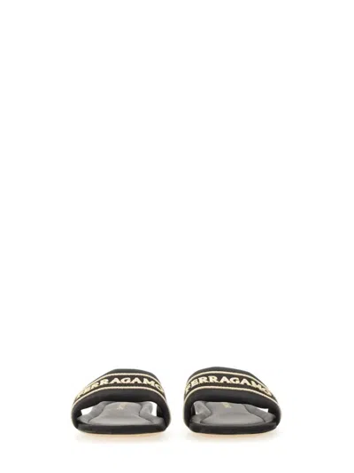 Ferragamo Elegant Satin And Leather Sandals For Women In Red