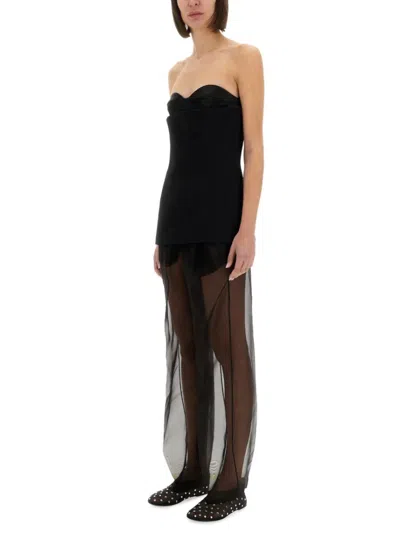 Khaite Ayla Crepe Bustier Top In Black