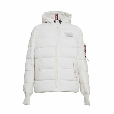 ALPHA INDUSTRIES ALPHA INDUSTRIES SHORT WHITE PUFFER JACKET 