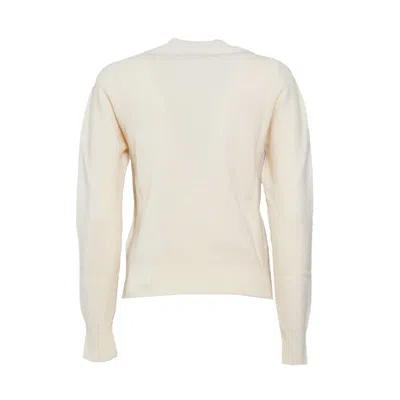 Jil Sander Cream Wool Crewneck Sweater In Neutrals