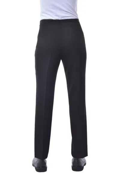 Etro Black Wool Twill Cigarette Pants In Black
