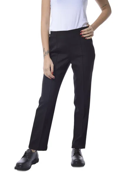 Etro Black Wool Twill Cigarette Pants In Black