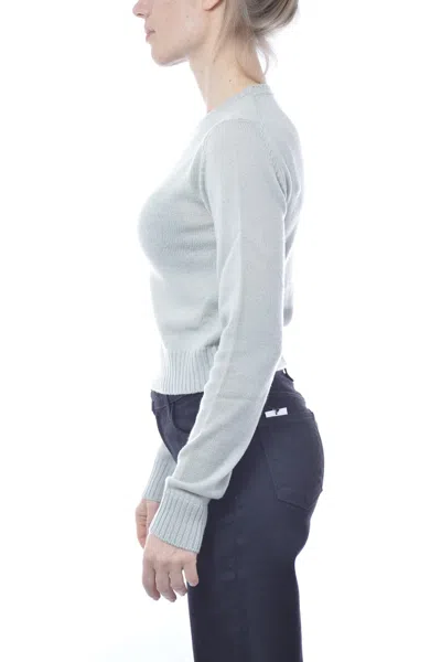 Jil Sander Round-collar Long-sleeve Wool Pullover In White