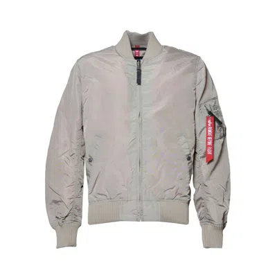 ALPHA INDUSTRIES ALPHA INDUSTRIES MA-1 TT BOMBER JACKET IN SAND NYLON 