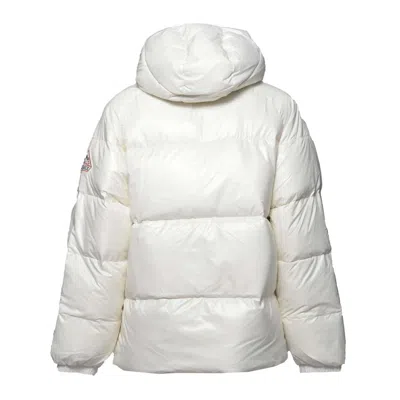 Pyrenex White Shiny Nylon Sten Puffer Jacket With Hood In White