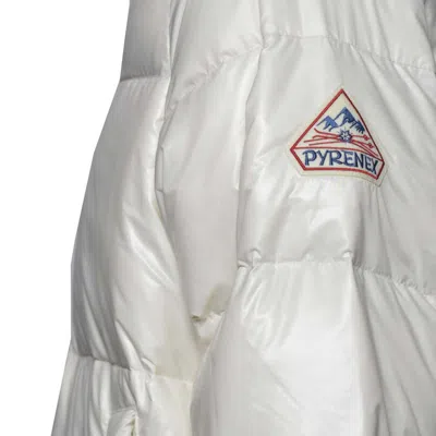 Pyrenex White Shiny Nylon Sten Puffer Jacket With Hood In White