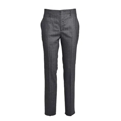 Tagliatore Grey Houndstooth Wool And Cashmere Paris Set In Grey