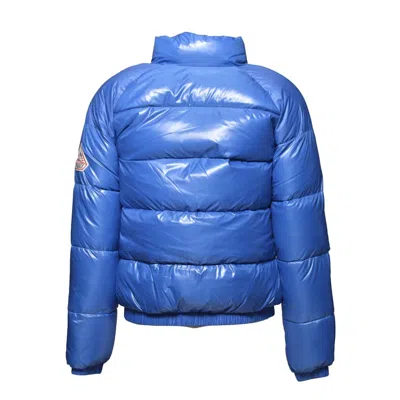 Pyrenex Light Blue Shiny Nylon Vintage Mythic Puffer Jacket In Blue
