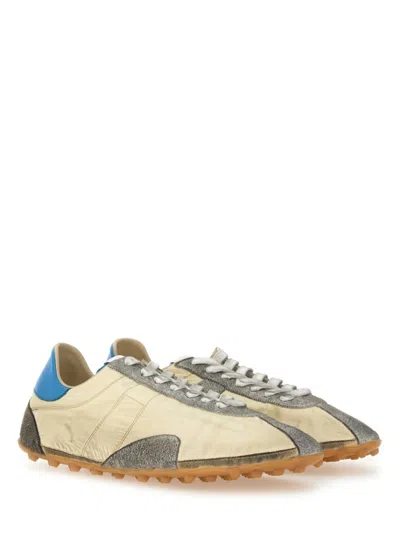 Maison Margiela Sprinters Low Top Sneakers With Dirty Effect In Neutrals