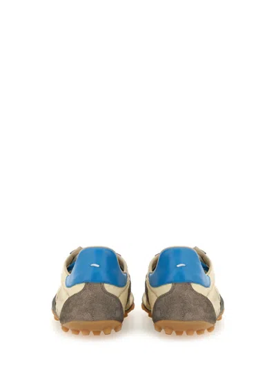 Maison Margiela Sprinters Low Top Sneakers With Dirty Effect In Neutrals