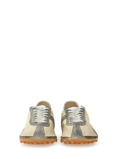 Maison Margiela Sprinters Low Top Sneakers With Dirty Effect In Neutrals