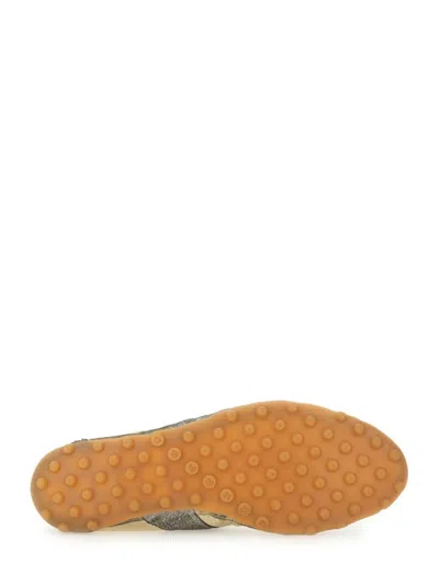 Maison Margiela Sprinters Low Top Sneakers With Dirty Effect In Neutrals