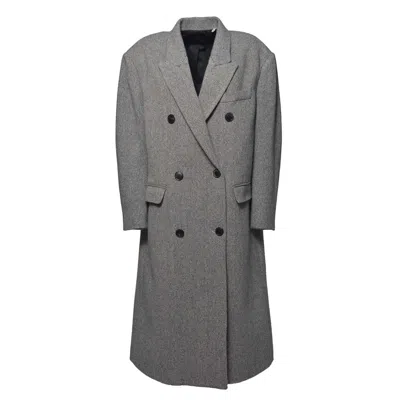 ISABEL MARANT ÉTOILE ISABEL MARANT ÉTOILE ECRU AND BLACK WOOL LEXANA COAT 