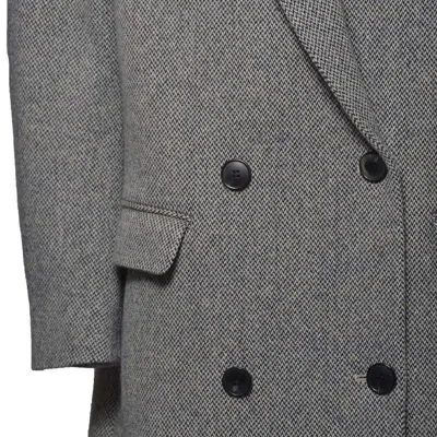 Isabel Marant Étoile Ecru And Black Wool Lexana Coat In Grey