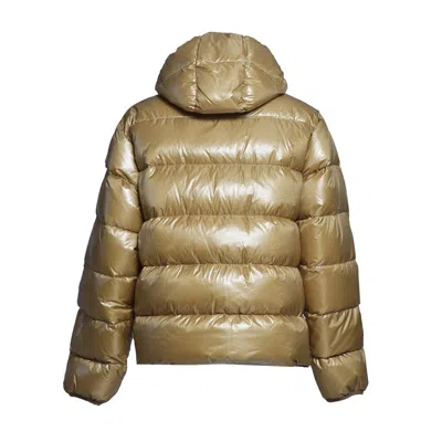 Aspesi Budd Puffer Jacket In Shiny Beige Fabric In Neutrals