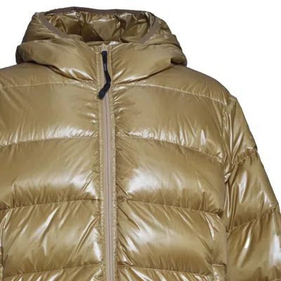 Aspesi Budd Puffer Jacket In Shiny Beige Fabric In Neutrals