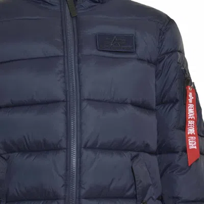 ALPHA INDUSTRIES ALPHA INDUSTRIES SHORT BLUE PUFFER JACKET 