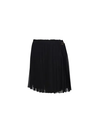 Ami Alexandre Mattiussi Ami Jupe Plissee Pleated Skirt In Black